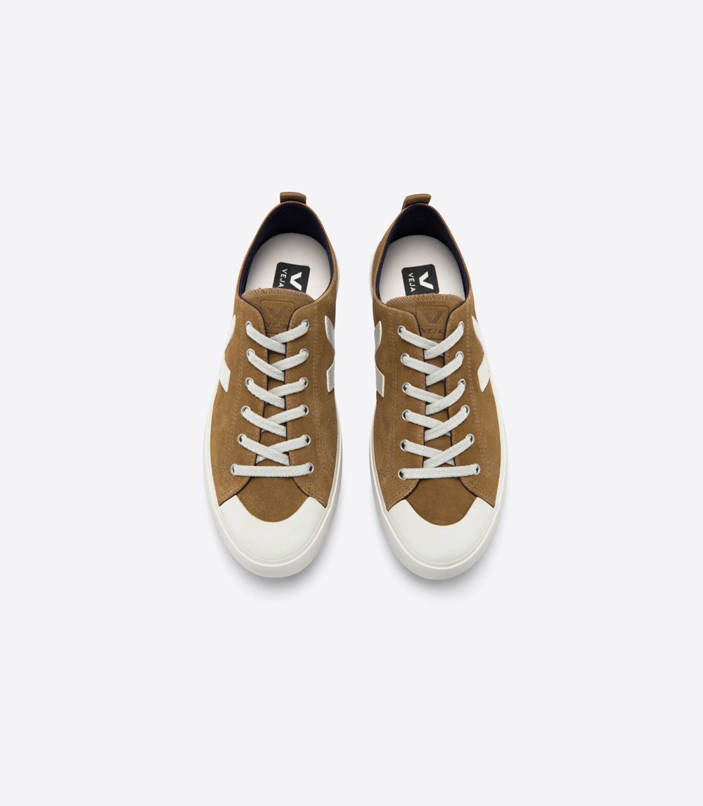 Veja Trainers Mens Brown/White - Nova Suede - VEDS-67349